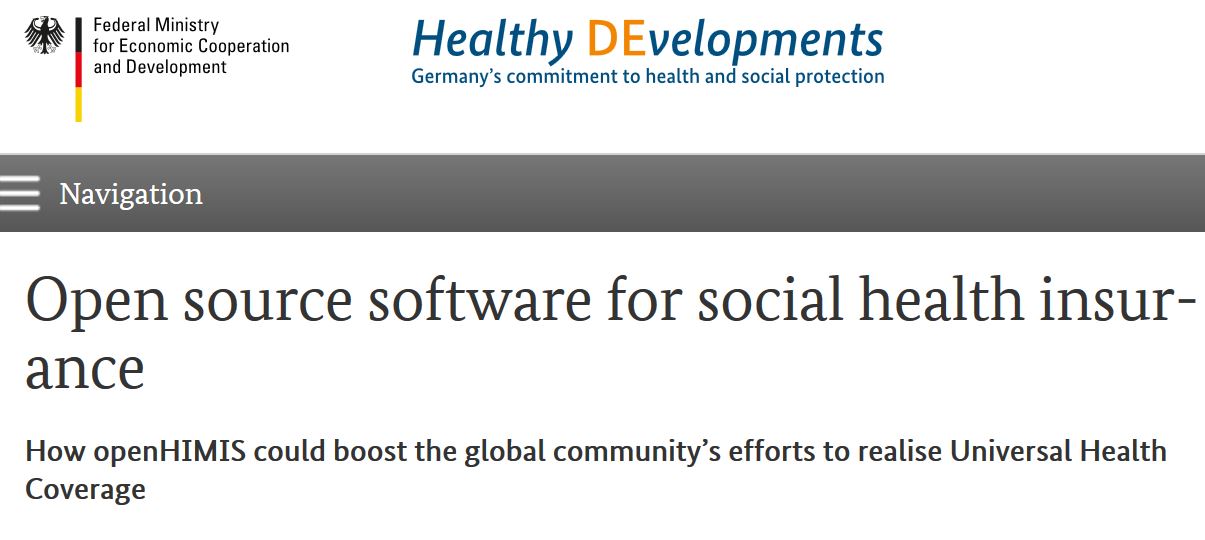 Open source software for social health insurance