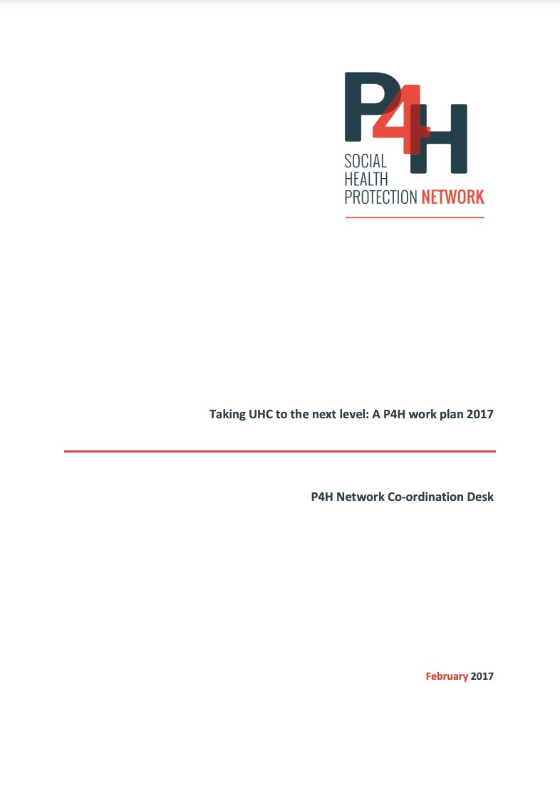 P4H CT work plan & SG decisions 2017